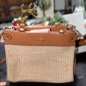 Nanette Lepore Tan and Brown Crossbody Bag